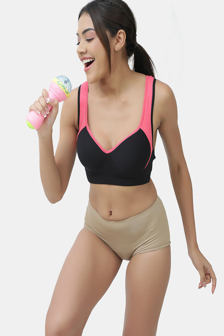 Lady Lyka Cotton Padded Sports Bra (Pack of 2) - Multicolor — image 5